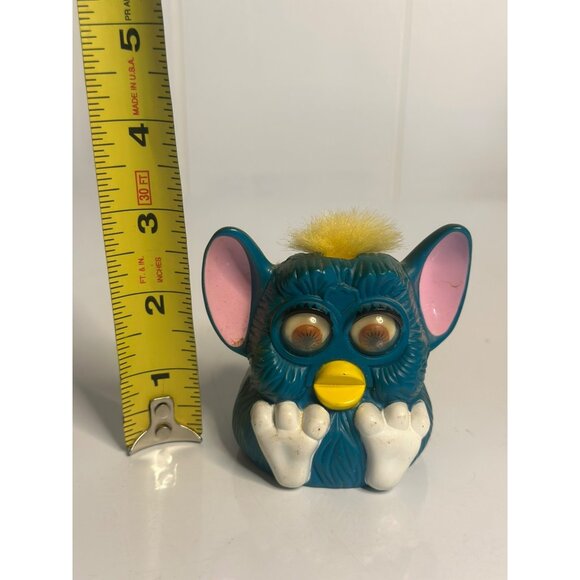 Vintage 1998 McDonald's Furby Toy - Blue & Pink Mini Plastic Figure Cute 3" - Picture 5 of 5